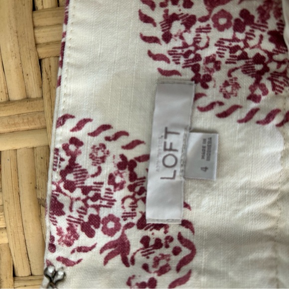 LOFT skirt linen blend with pockets small - Picture 3 of 4